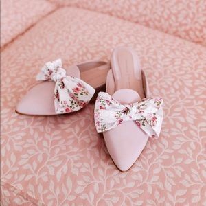 Gal Meets Glam x Margaux Blush Suede Mules